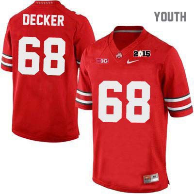 Ohio State Buckeyes Youth Taylor Decker #68 Red Authentic Nike College NCAA Stitched Football Jersey ON19P13IS